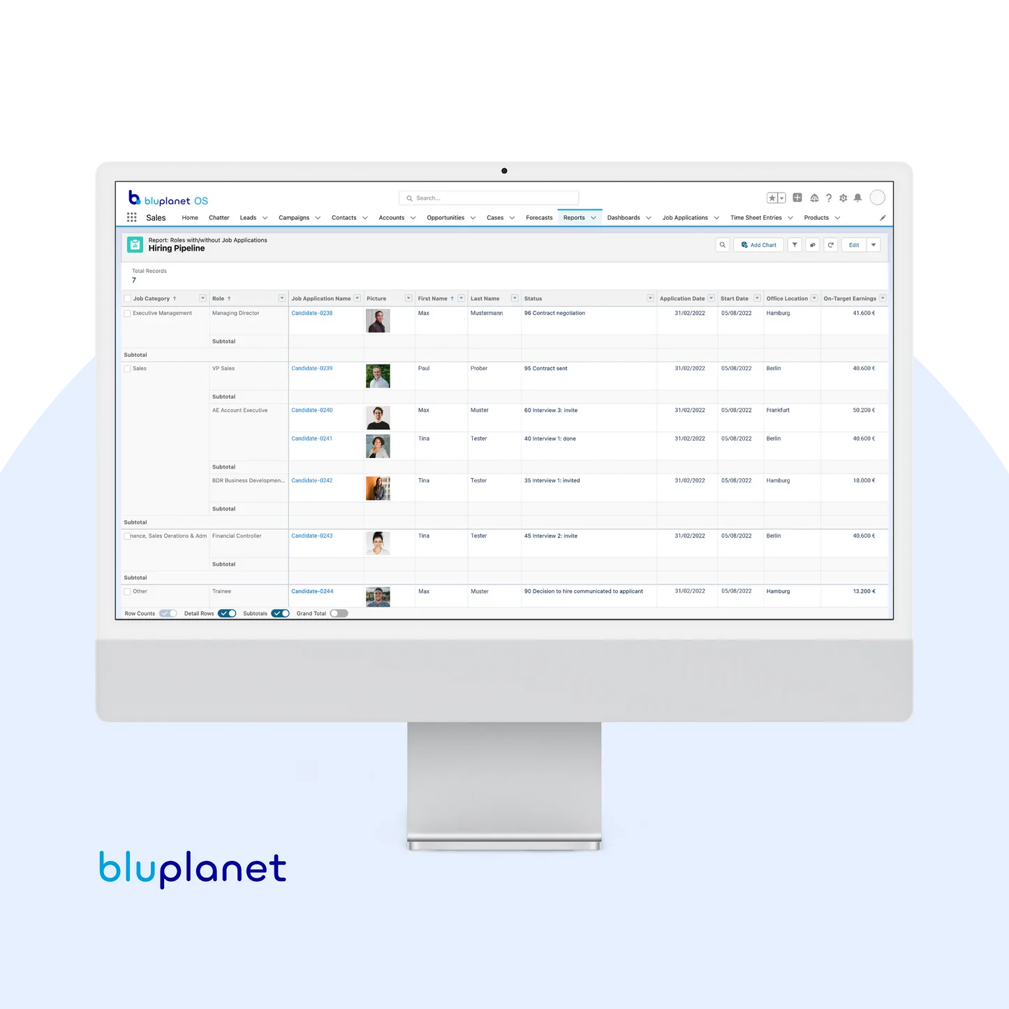 bluplanet OS: Salesforce Add-on (ATS + Finance)